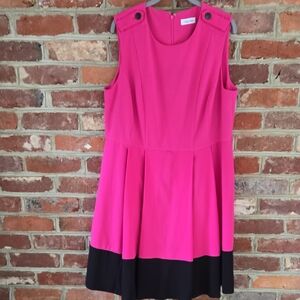 Calvin Klein Pink And Black Dress